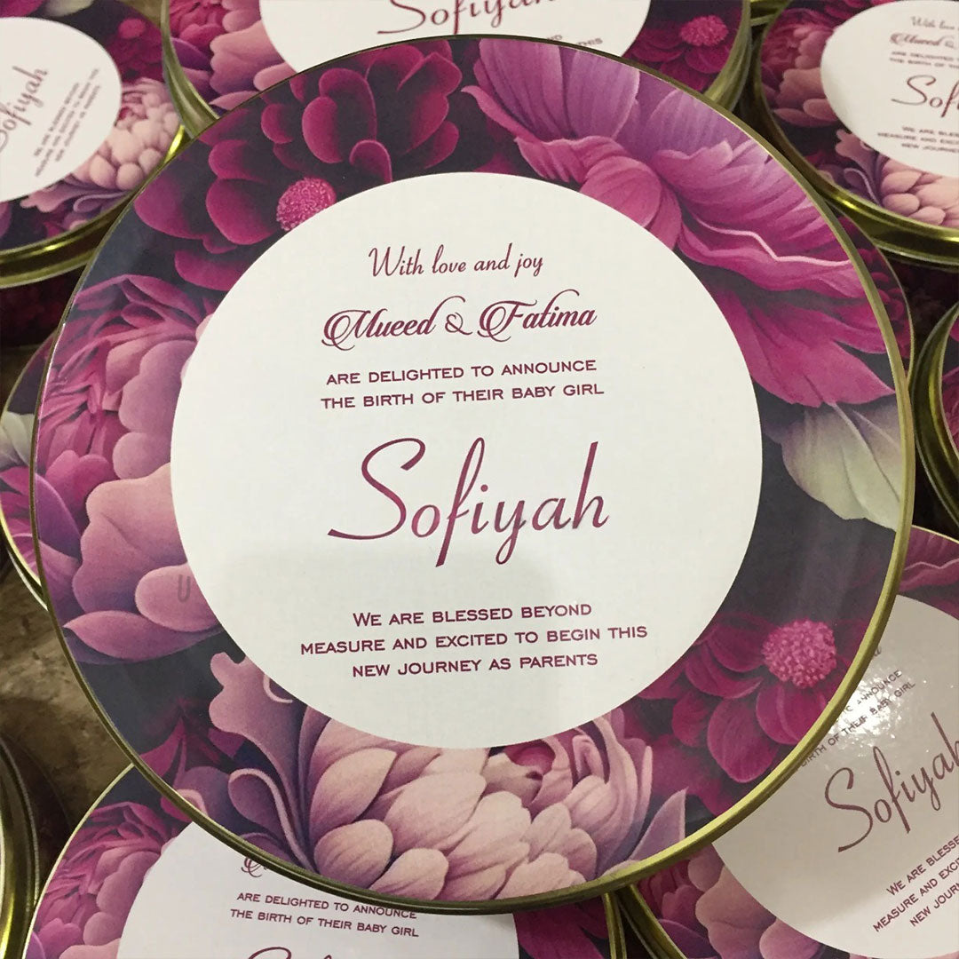 New Flower Printed Half Kg Sweet Tin Box