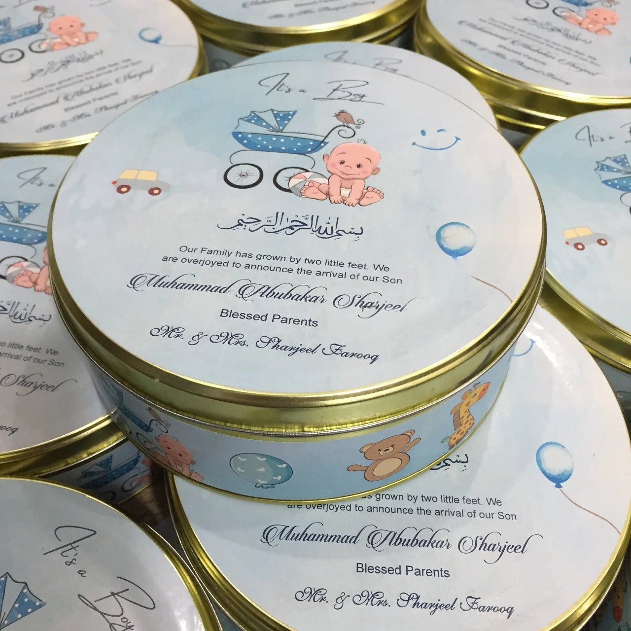 Baby Boy Half Kg Tin Sweet Box