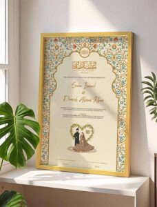 Custom Nikkah Certificate Marriage Contract