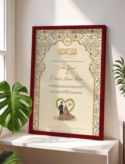 Custom Nikkah Certificate Marriage Contract